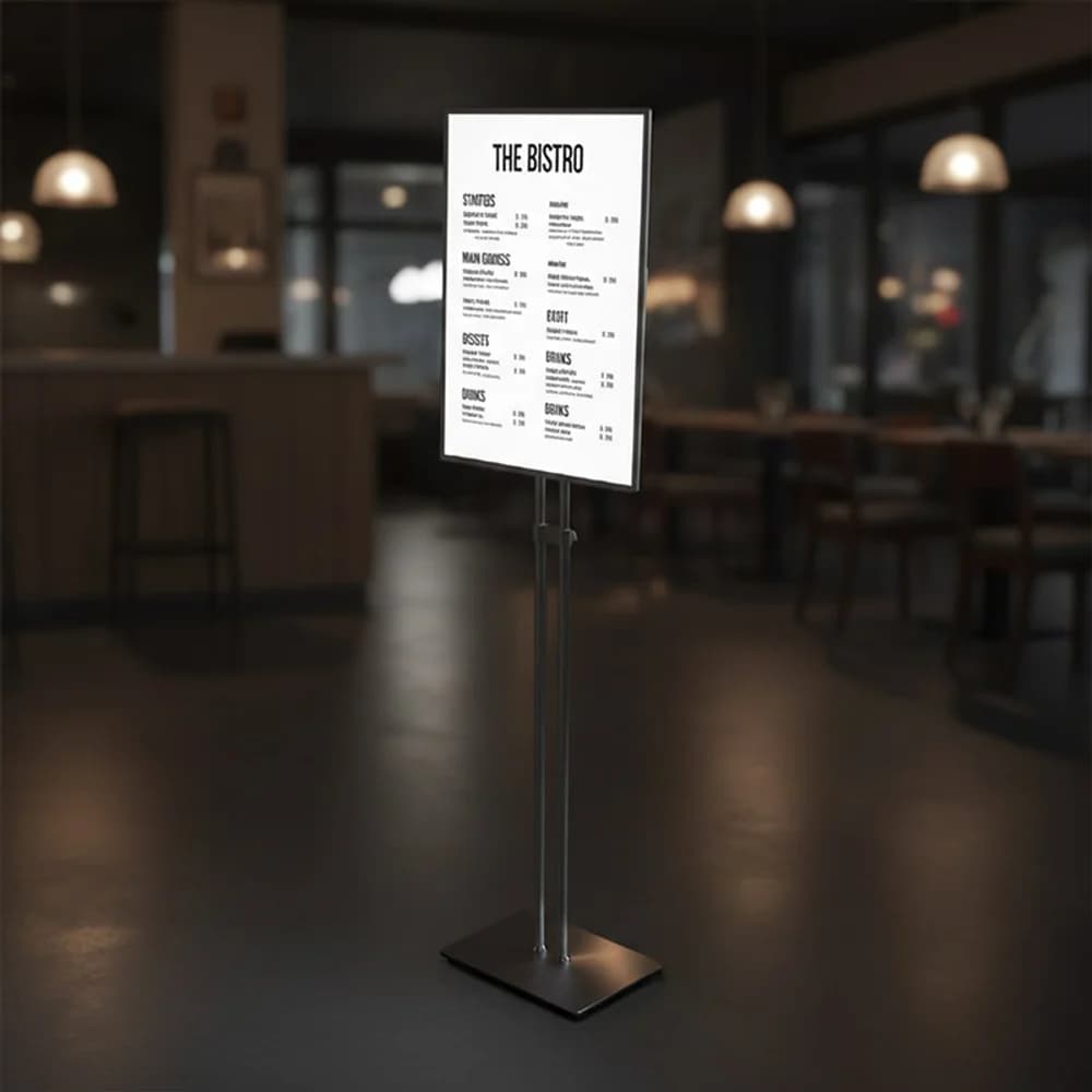 Menu stojan s LED osvětlením