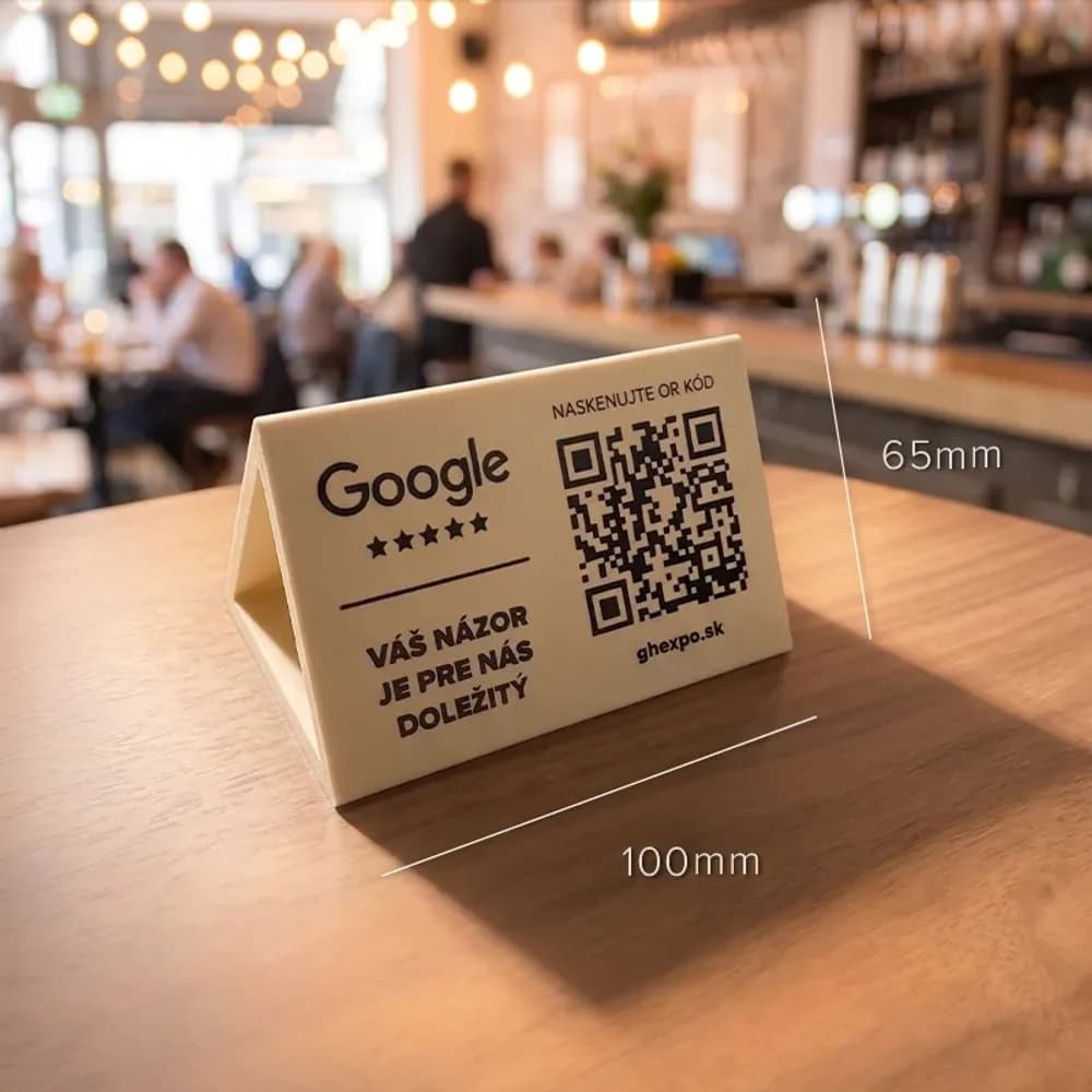 Stojan s QR kódem